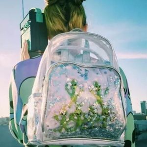 LAST CALL Dolls Kill Clear Holo Alien Backpack